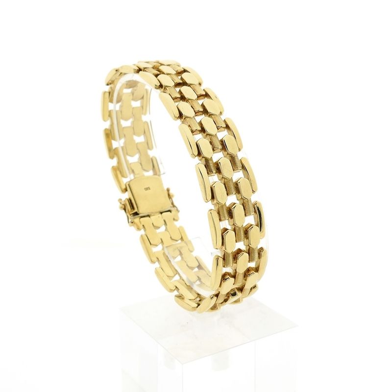 Image 1 of Gold tank link bracelet.