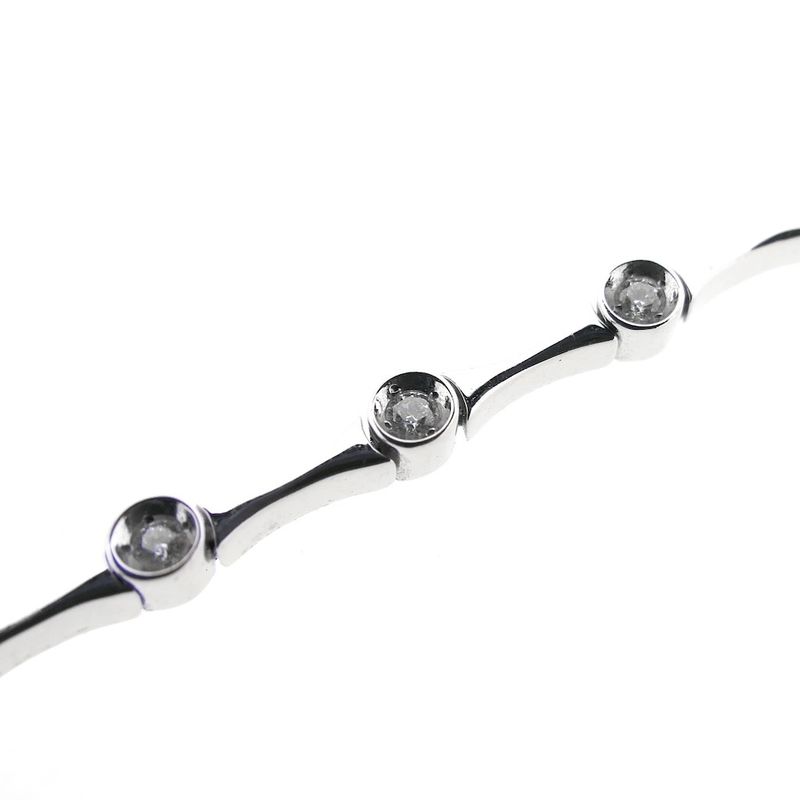 Image 3 of Platinum bracelet with diamond; 0.72 ct. | 19 cm