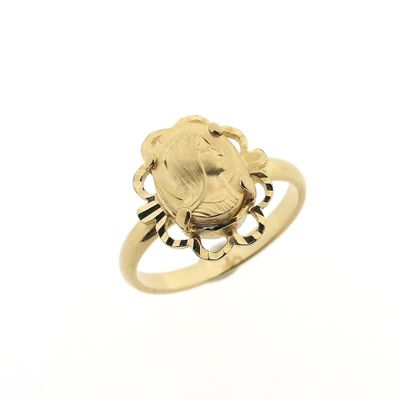 Image 1 of Vintage gold ring with Maria relief
