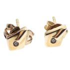 Image 5 of Gold stud earrings with zirconia