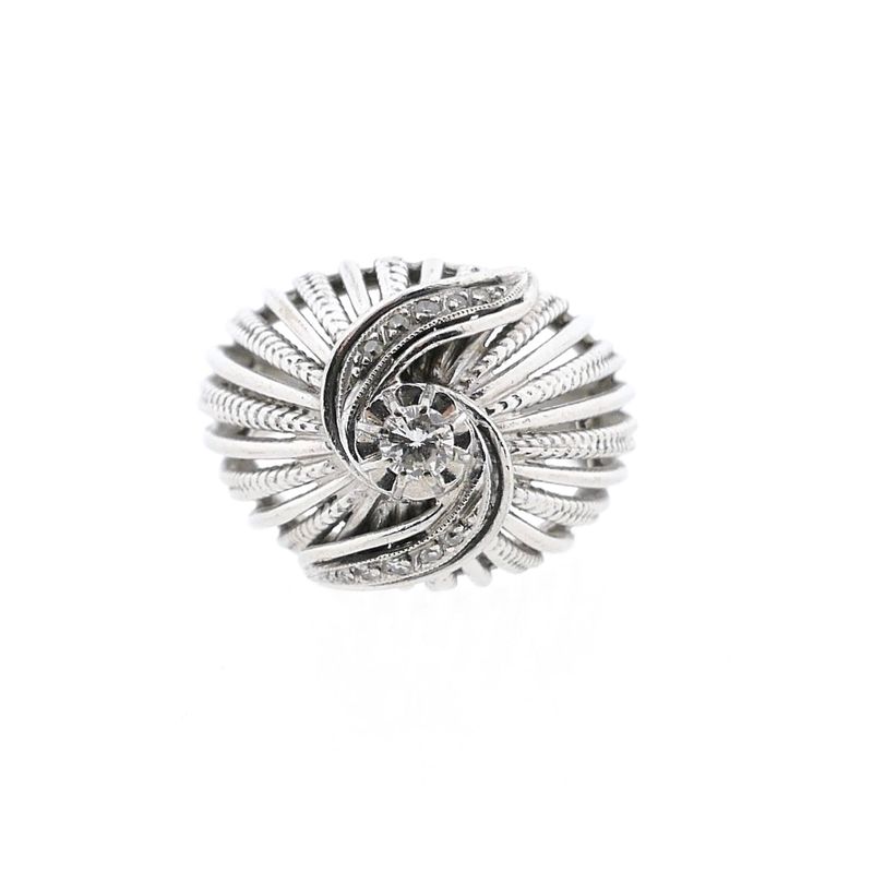 Afbeelding 3 van Witgouden statementring met diamanten; 0,17 ct.