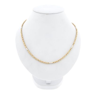 Image 1 of Two-tone gold square king chain | 64 cm