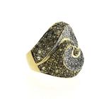 Image 6 of 18-karat gold cocktail ring with citrine and 1.28 ct. diamonds.