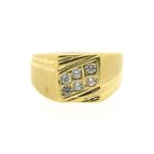 Image 5 of Gold men's signet ring with zirconia