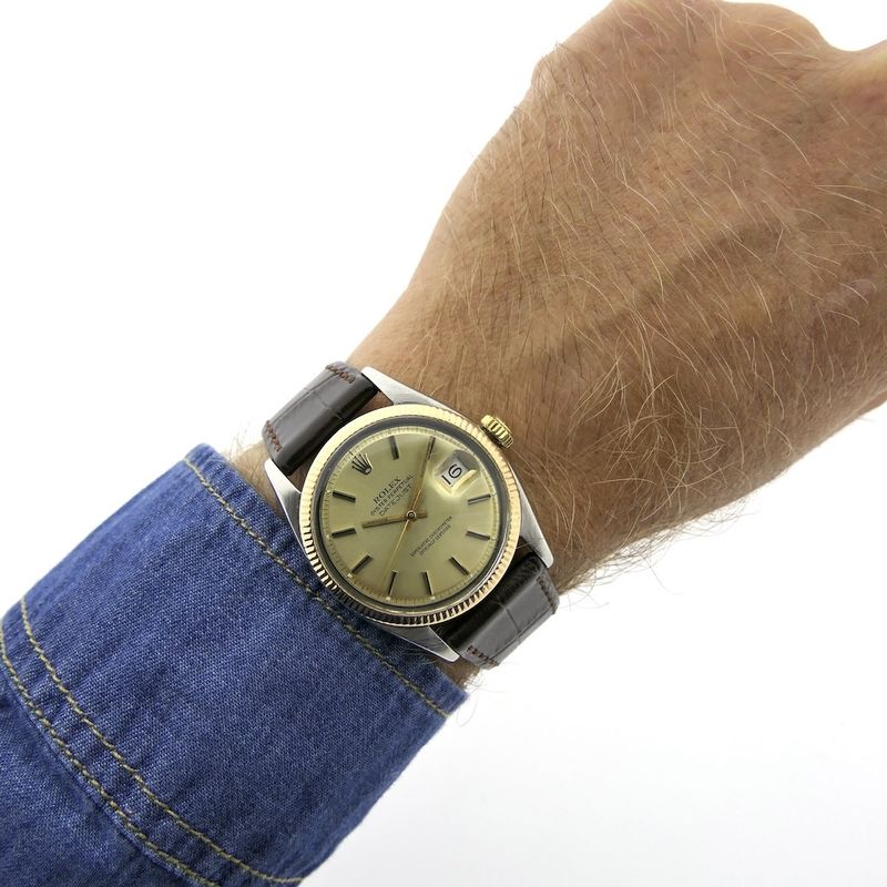 Image 10 of Rolex Datejust 6605; Vintage automatic watch from 1959