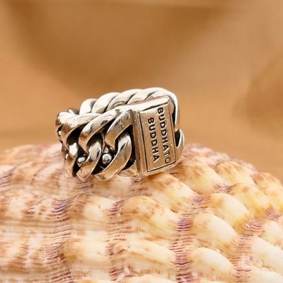 Afbeelding 2 van Zilveren Buddha to Buddha Chain Ring