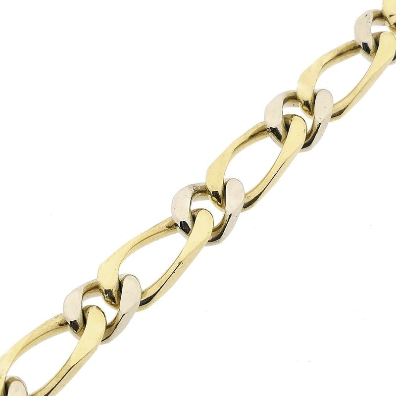 Image 5 of Two-tone gold wide gourmet link bracelet