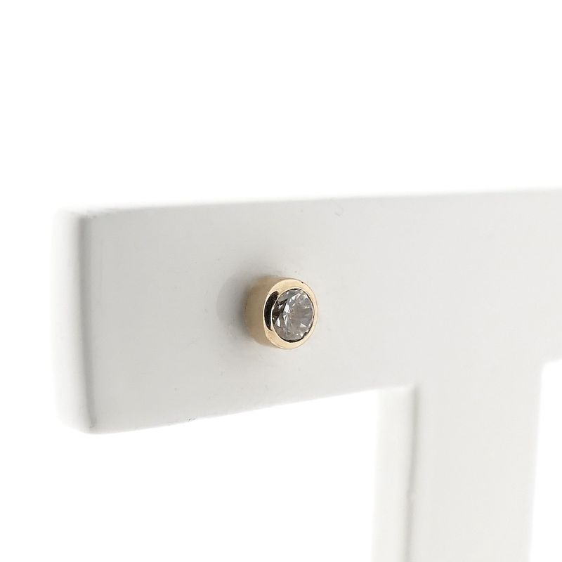 Image 4 of Rose gold stud earrings with zirconia | Blush