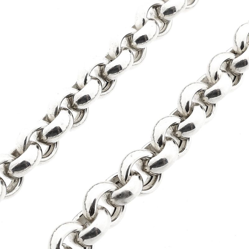 Afbeelding 7 van Zilveren jasseronschakel collier | 45 cm