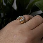 Image 7 of Gold men's pinky ring with diamonds; 0.165 ct.