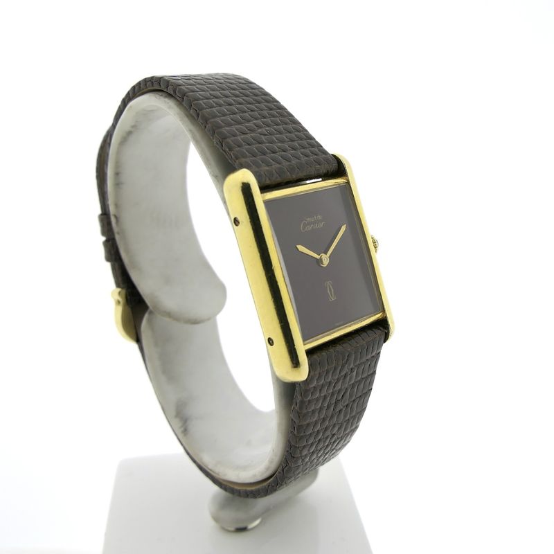 Image 3 of Cartier Tank Vermeil; Vintage mechanical women's watch