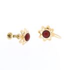 Image 5 of Gold earrings with red coral