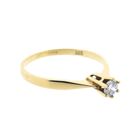 Image 6 of Golden solitaire ring with zirconia