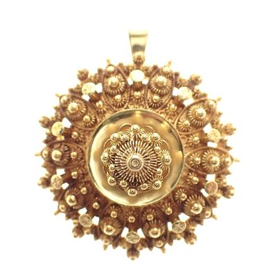 Image 1 of Large gold Zeeland brooch/pendant | Ø 32 mm
