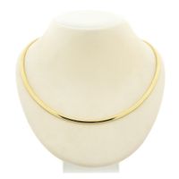 Gold Omega link necklace | 43 cm