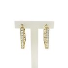 Image 1 of Gold square earrings with zirconia