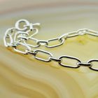 Image 3 of Silver anchor bracelet with engraving plate | 18 cm