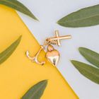 Image 2 of 8 carat gold pendant; Faith, hope, and love