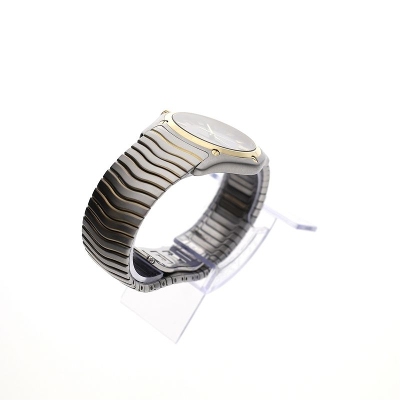 Image 11 of Ebel Classic Wave 38mm E1255F41; 18k gold/steel men's watch