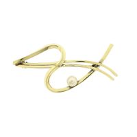 Vintage gold brooch with pearl