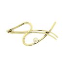 Image 1 of Vintage gold brooch with pearl