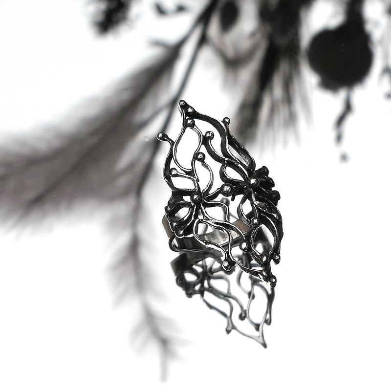 Image 7 of Silver ring with fantasy design