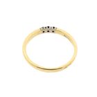 Image 5 of Gold Ring with Sapphire & Diamond; 0.06 ct; 14 Karat; Size 17.5
