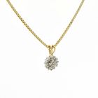 Image 5 of Two-tone gold pendant with diamonds | 0.19 ct.