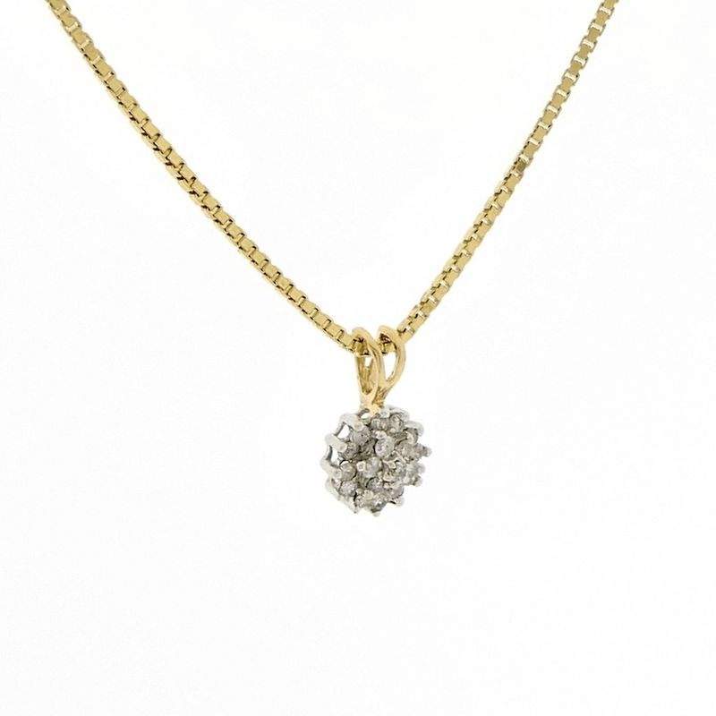 Image 5 of Two-tone gold pendant with diamonds | 0.19 ct.