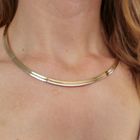 Image 7 of Two-tone gold Omega link necklace