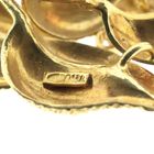 Image 4 of Gold brooch of leaves with sapphire