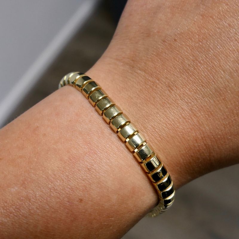 Afbeelding 12 van Gouden fantasieschakel armband