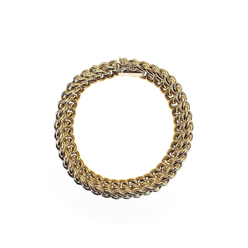 Image 7 of Gold French gourmet link bracelet