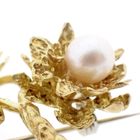 Image 5 of Golden flower brooch with pearls