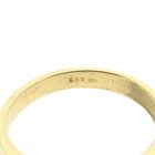 Image 7 of Gold solitaire ring with diamond; 0.04 ct.