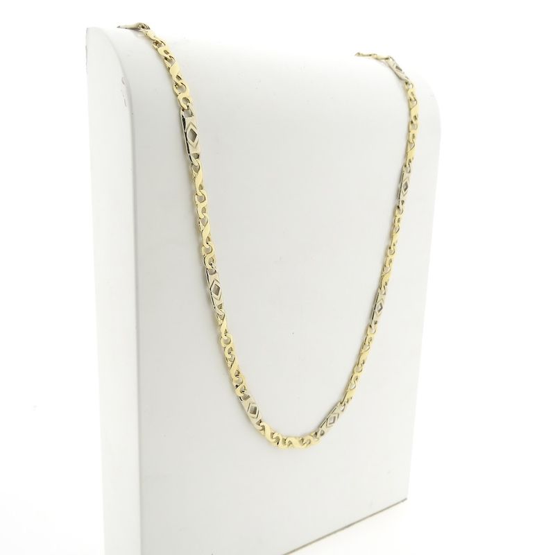Image 3 of Two-tone gold men's necklace with diamonds