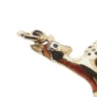 Image 4 of 18K Gold Pendant of a Young Deer with Enamel