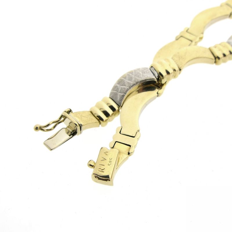 Image 5 of Two-tone gold fantasy link necklace