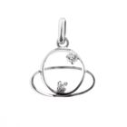 Image 1 of White gold fantasy pendant with diamonds | 0.04 ct.