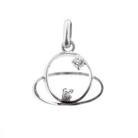 White gold fantasy pendant with diamonds | 0.04 ct.