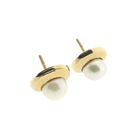 Image 7 of Gold stud earrings with pearl
