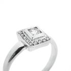 Image 6 of 18 carat white gold ring with 0.36 ct. diamonds.