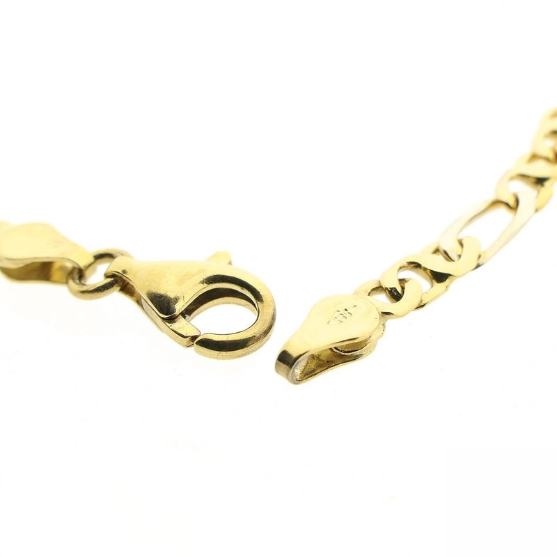 Image 6 of Two-tone gold Figaro link chain