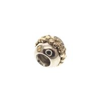 Pandora charm; Silver with gold; Saturn Flower