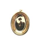 Image 5 of Two-tone gold oval pendant | Vintage/antique