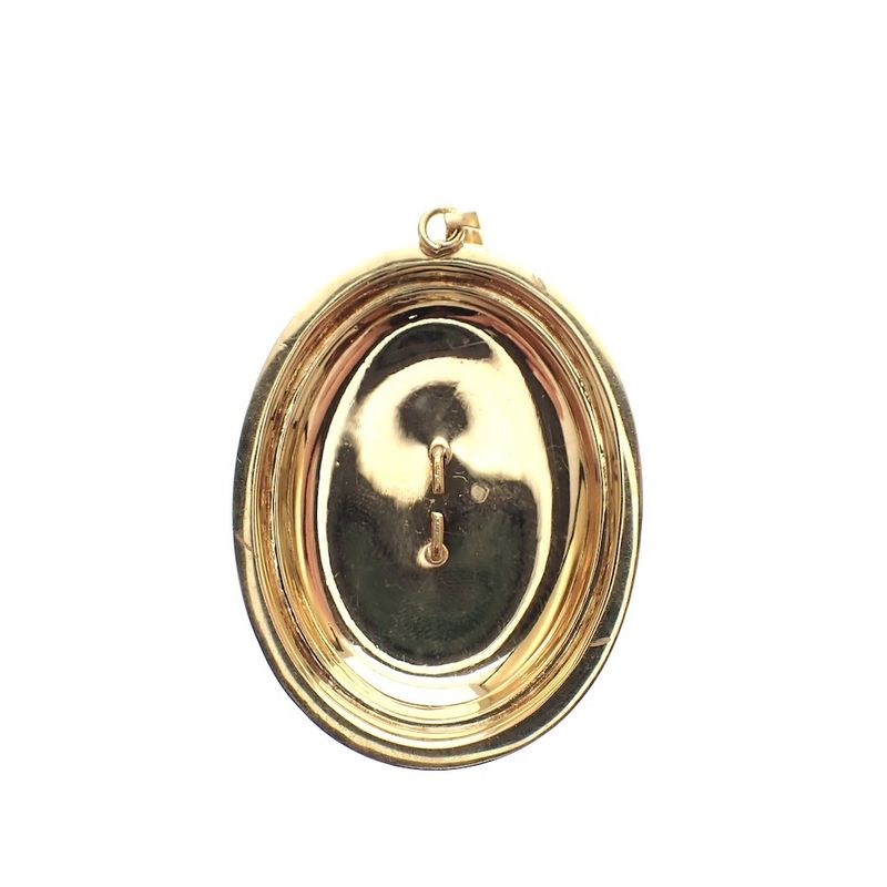 Image 5 of Two-tone gold oval pendant | Vintage/antique