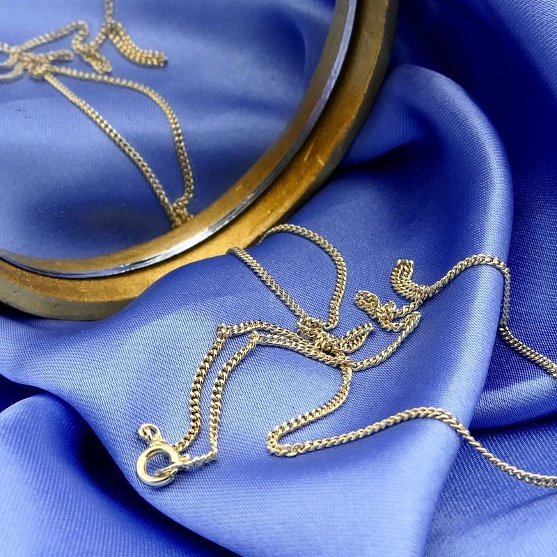 Image 2 of Gold flat gourmet link chain | 60.5