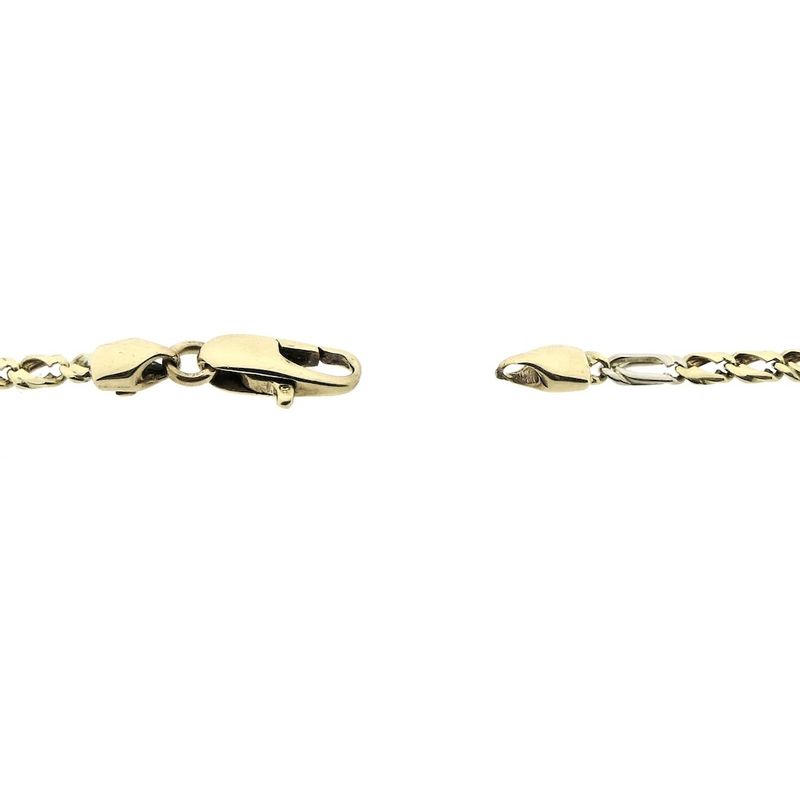 Image 6 of Two-tone gold Figaro link chain