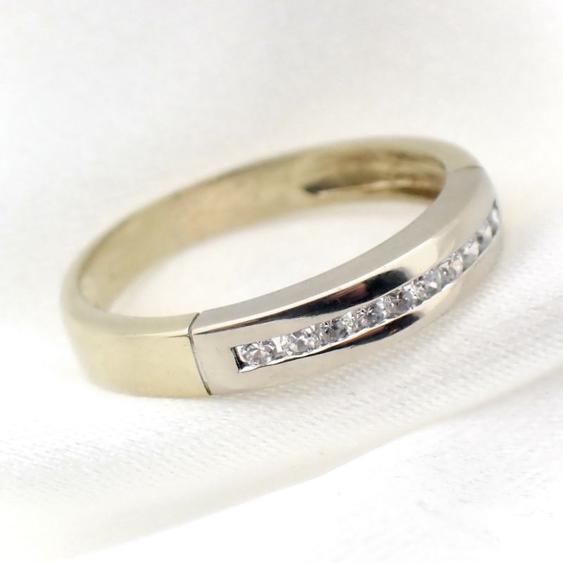Image 2 of Two-tone gold ring with zirconia