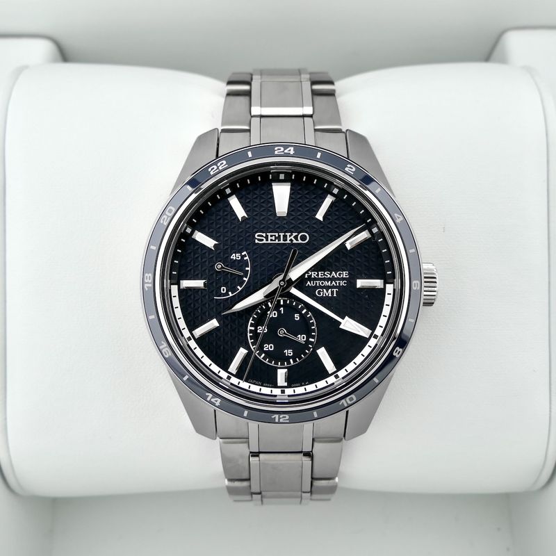 Image 19 of Seiko Presage Sharp Edged Ao-Fuji GMT Limited Edition SPB303J1; Automatic men's watch